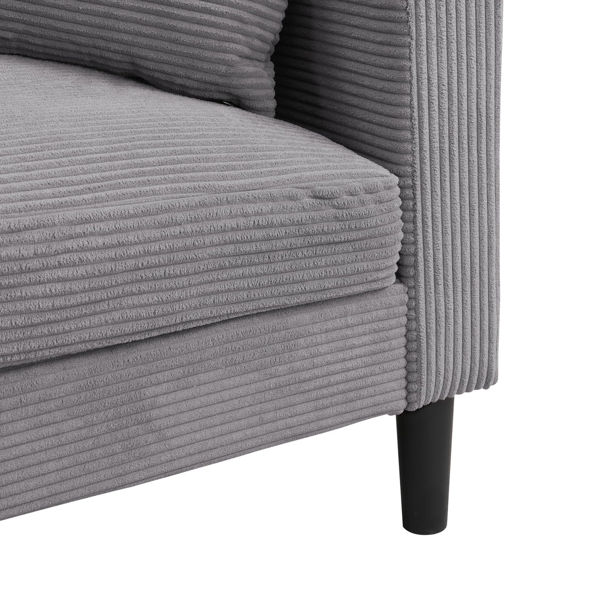 Light Gray Upholstered Loveseat Sofa F27322